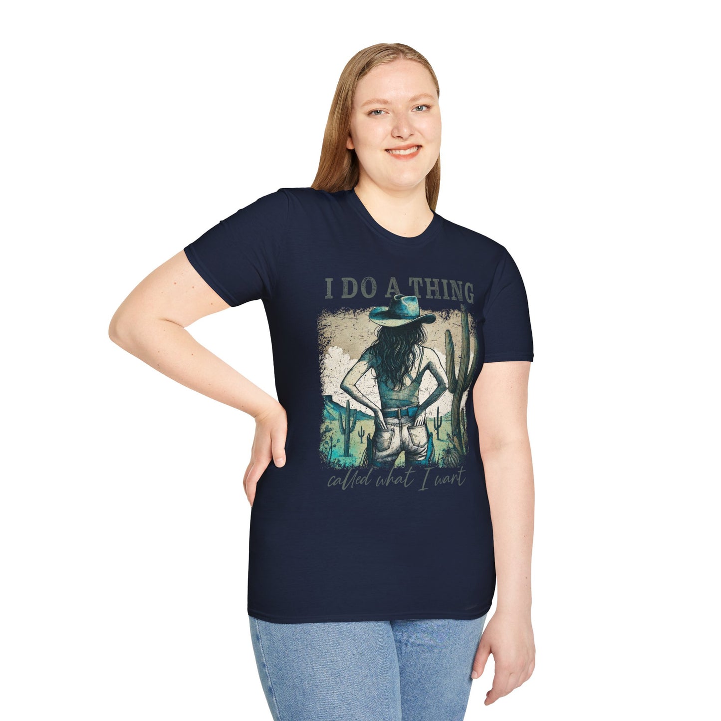 I Do A Thing Western Graphic T‑Shirt — Desert Cowgirl Cactus Tee