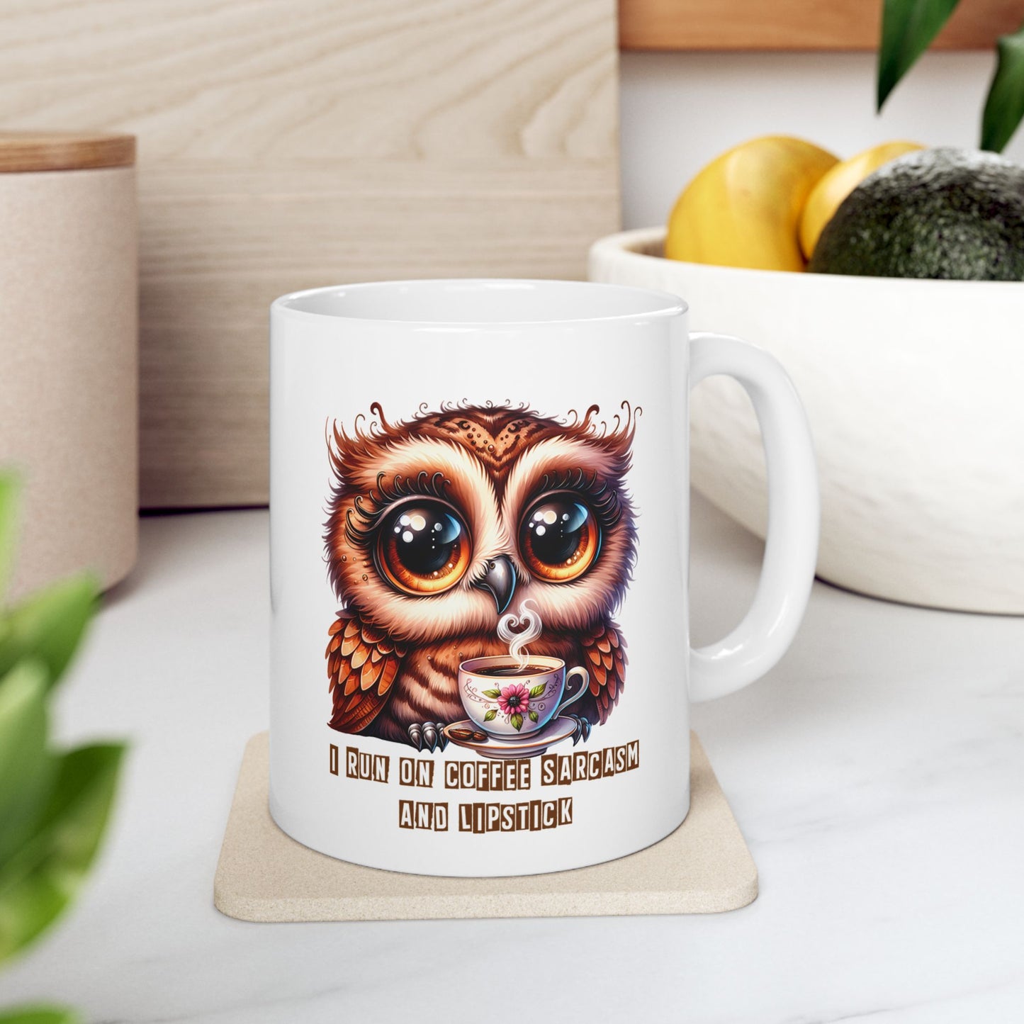 Owl Coffee Mug – Colorful Boho Owl Ceramic Mug (11oz, 15oz)