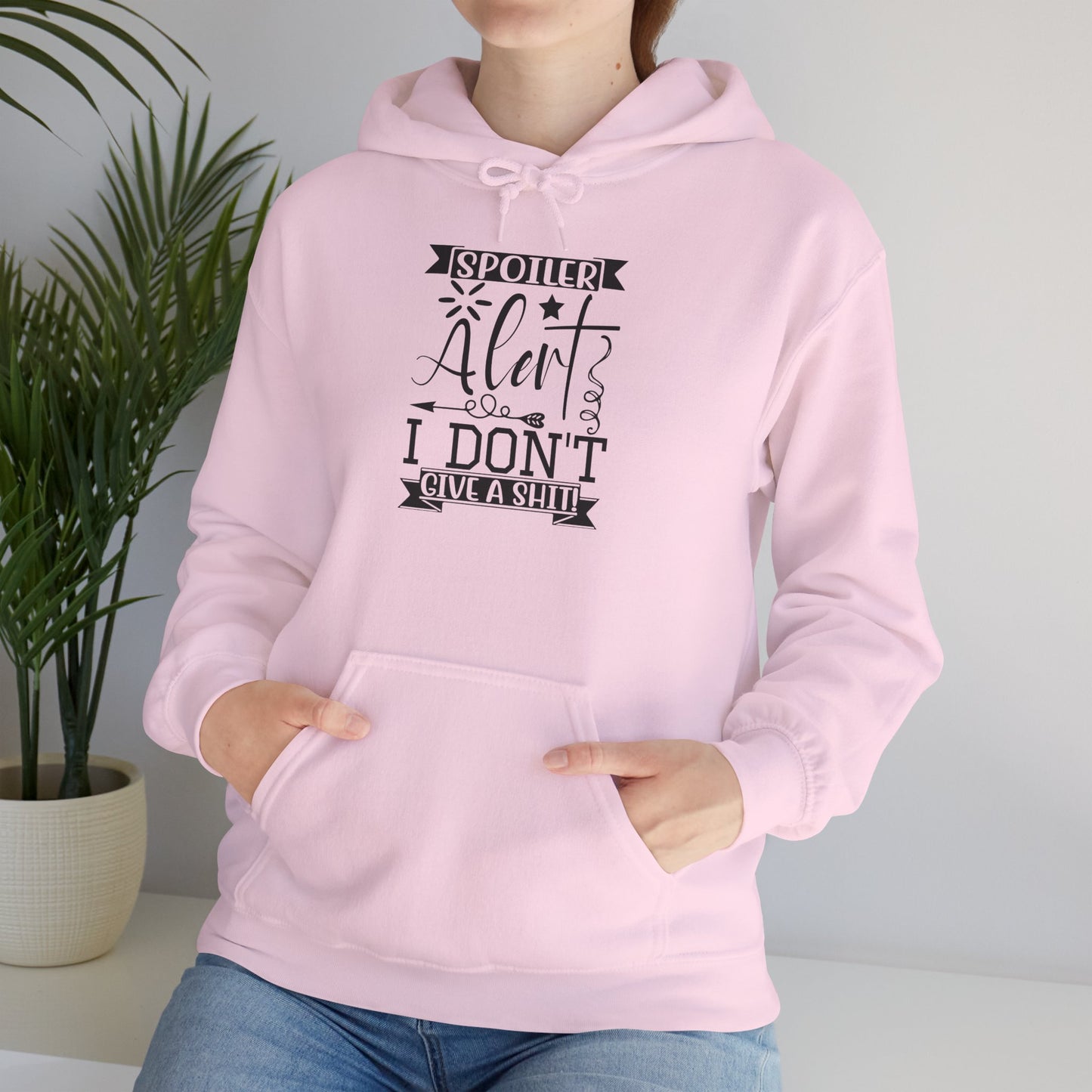 Hoodie — "Spoiler Alert: I Don't Give a Shh" Graphic Pullover