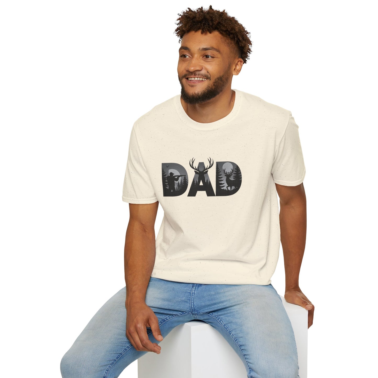 Dad Wildlife Silhouette T-Shirt — Deer Antler Outdoors Father’s Day Tee
