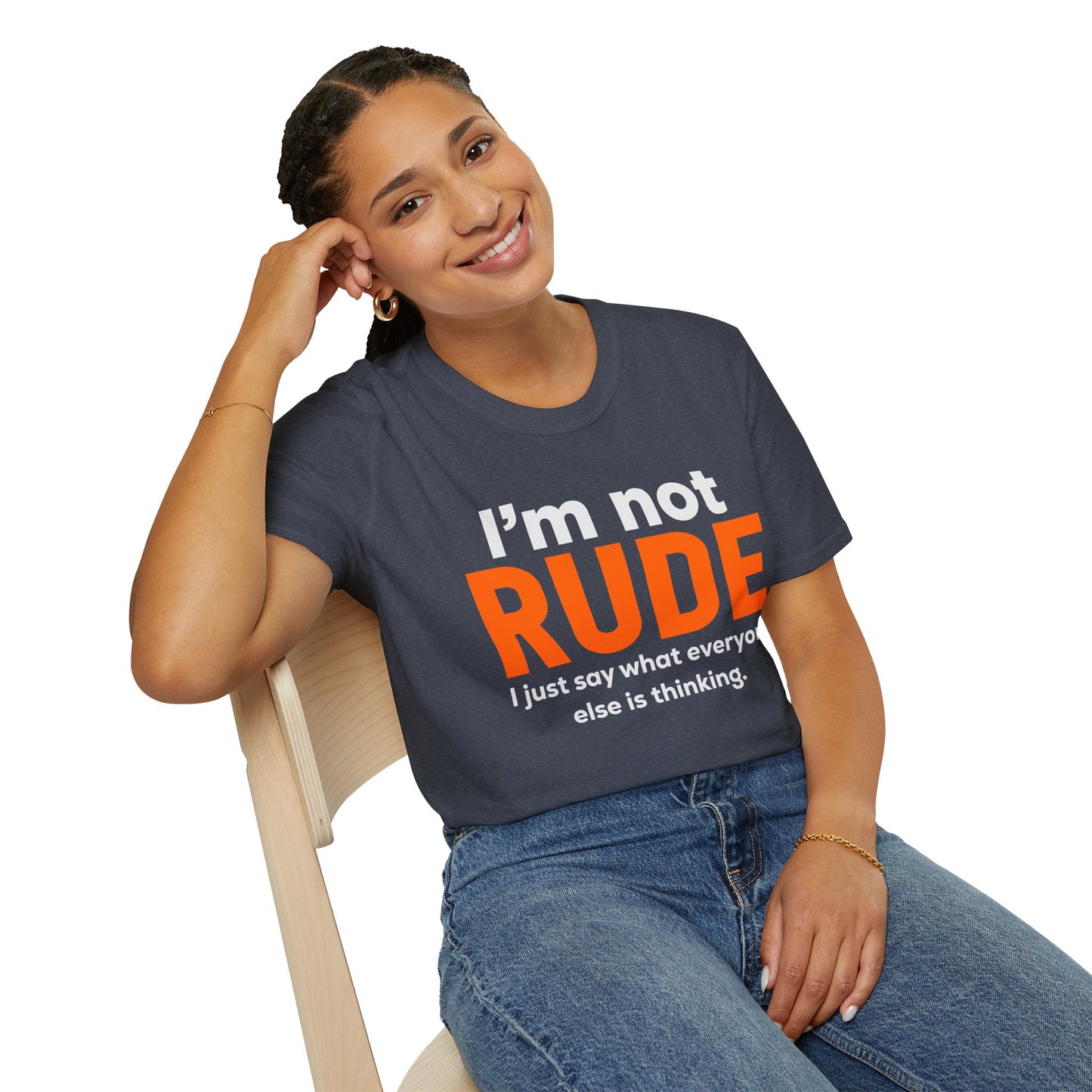 I'm Not RUDE Bold Text T-Shirt — Funny Sarcastic Graphic Tee