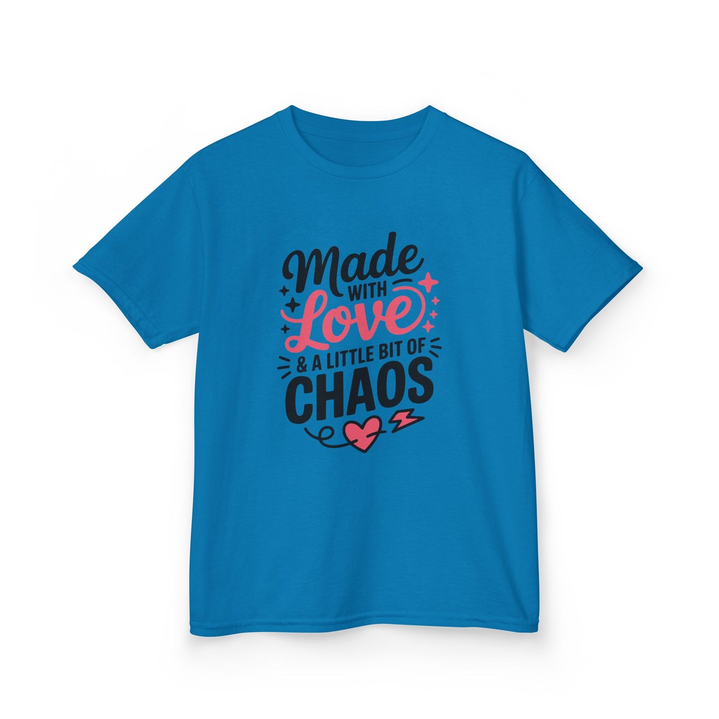 Kids- "Made with Love & a Little Bit of Chaos" Cute Kid Graphic Tee