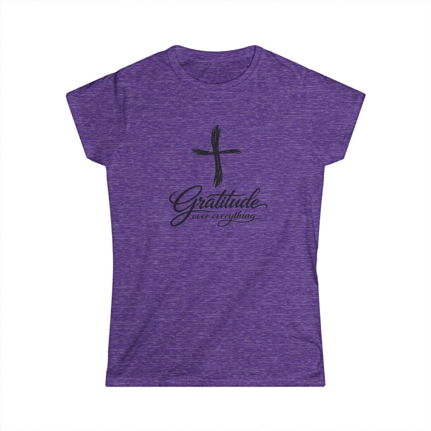 Gratitude Over Everything Women's Tee — Faith Cross Inspirational Christian Shirt
