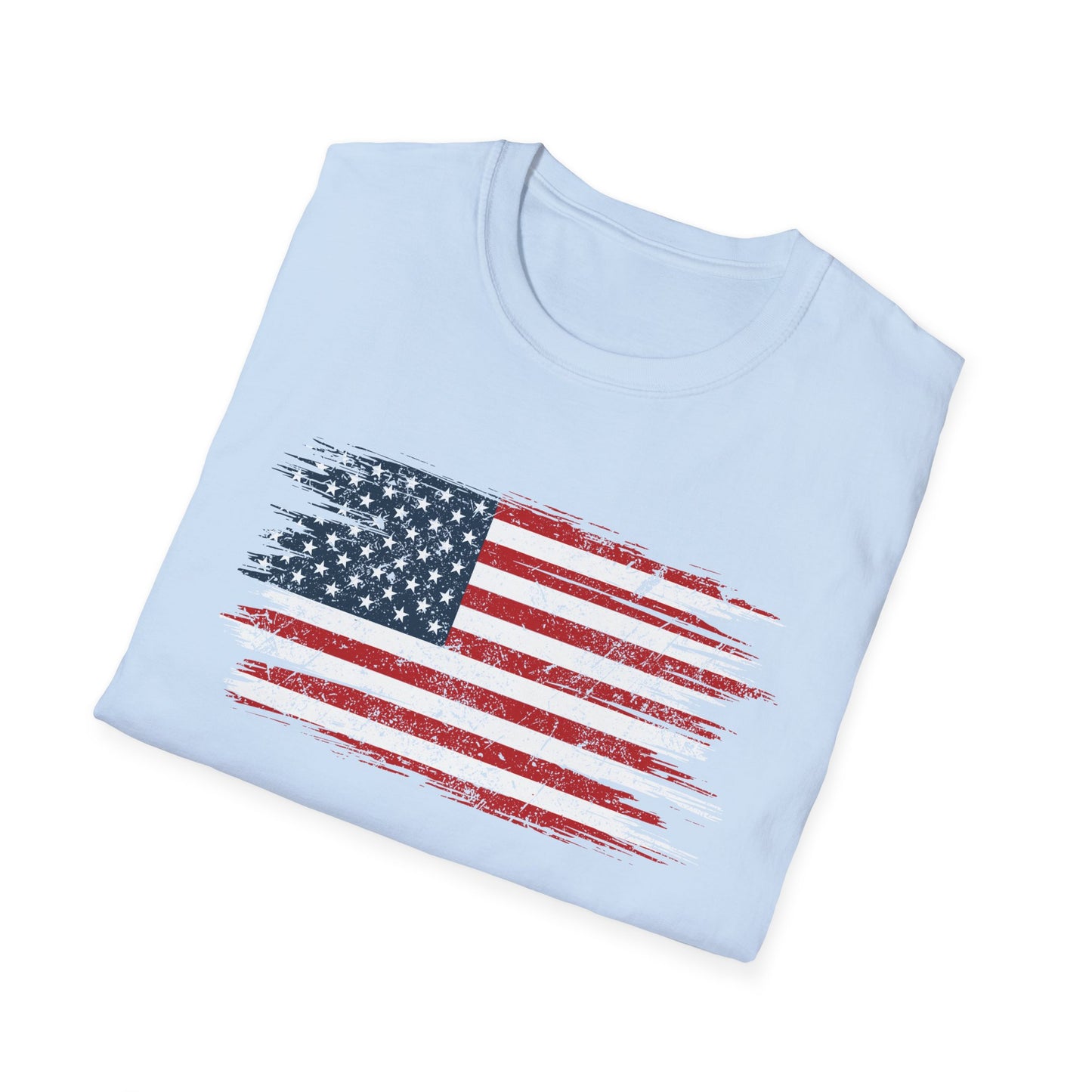 Distressed American Flag T-Shirt — Patriotic USA Tee for 4th of July & Veterans Day