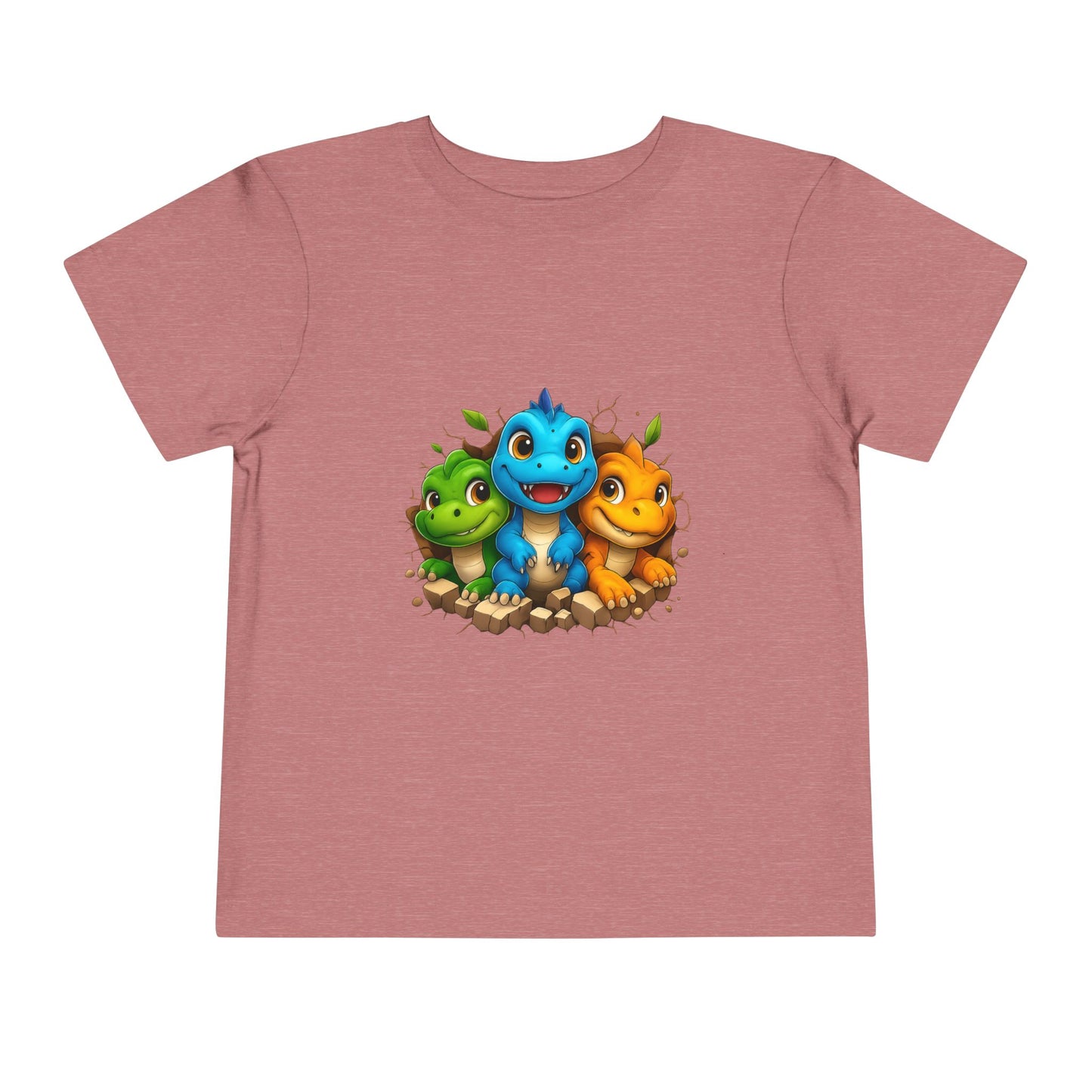 Cute Trio Dino Toddler Tee — Colorful Baby Dinosaur Shirt