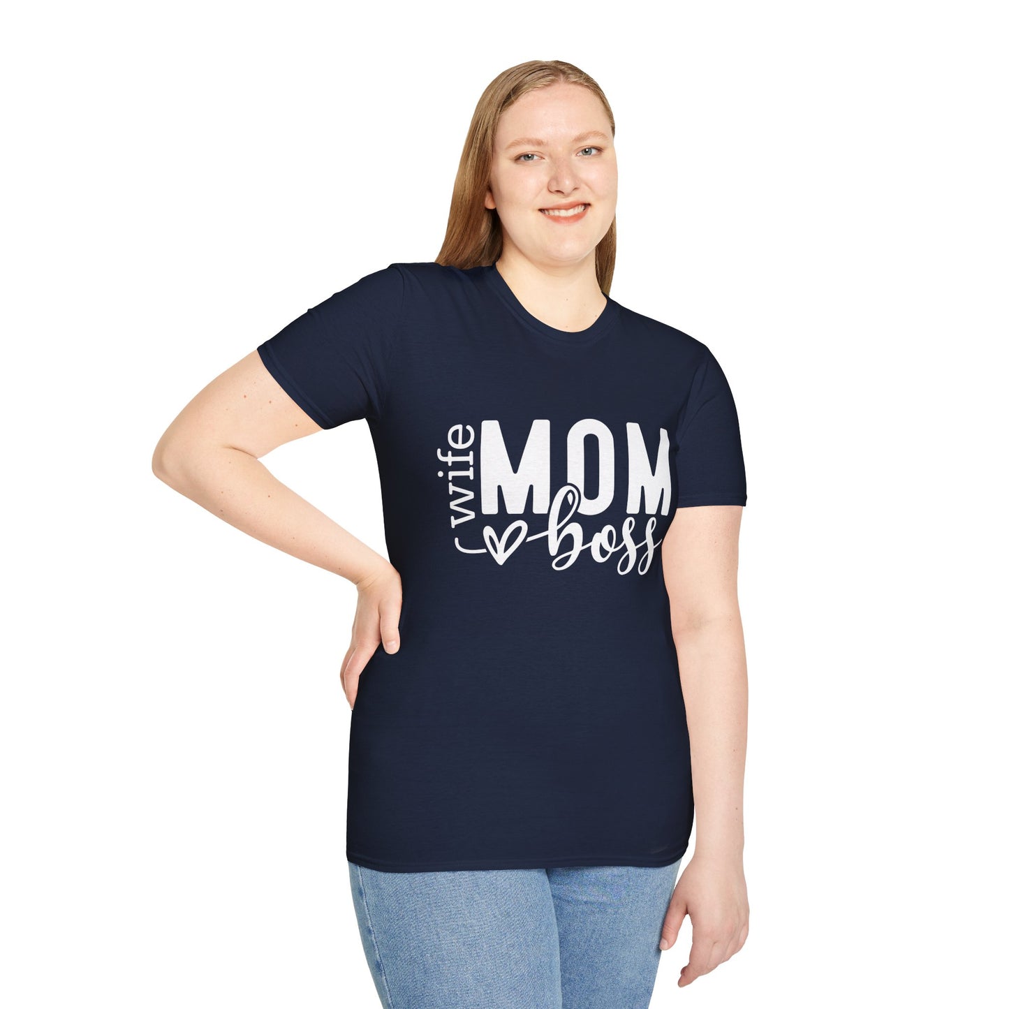 Mom Boss Wife T-Shirt – Funny Mom Life Graphic Tee, Mother's Day Gift