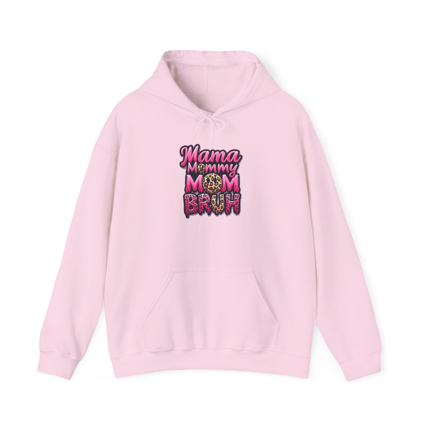 Mama Mommy Mom Bruh Hoodie — Funny Pink Mom Graphic Pullover