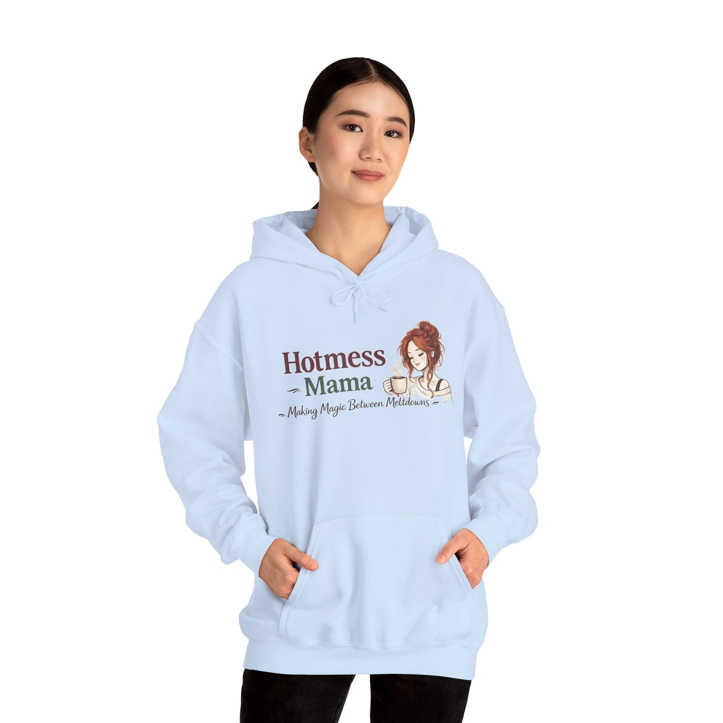 Hotmess Mama Hoodie — 'Making Magic Between Meltdowns' Cozy Mom Sweatshirt
