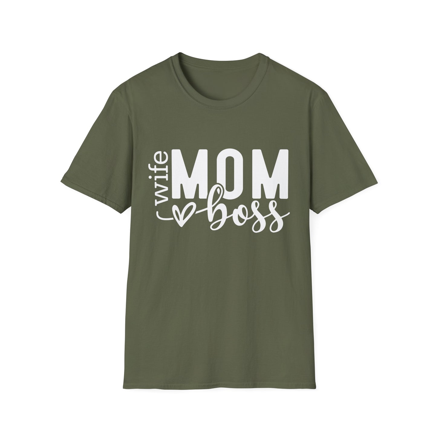 Mom Boss Wife T-Shirt – Funny Mom Life Graphic Tee, Mother's Day Gift
