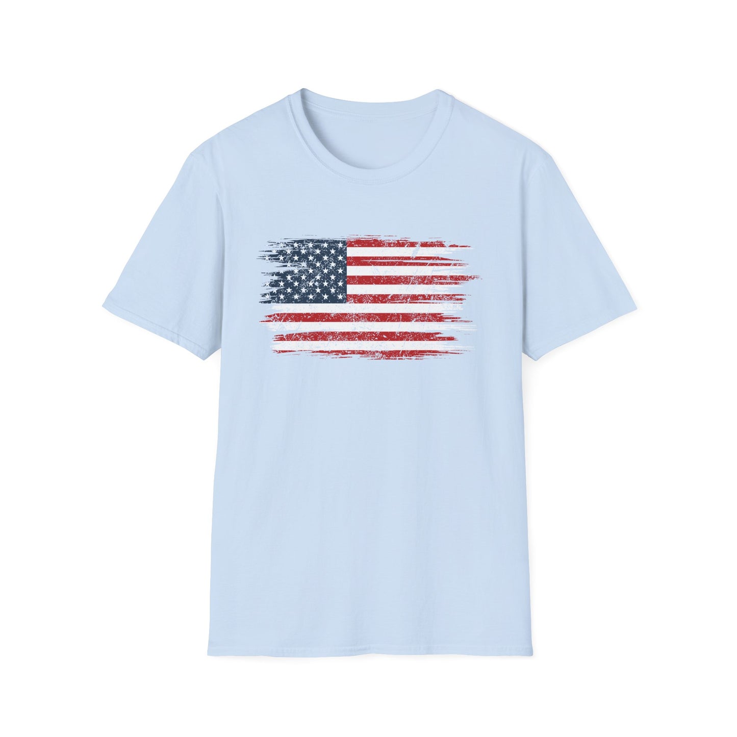 Distressed American Flag T-Shirt — Patriotic USA Tee for 4th of July & Veterans Day