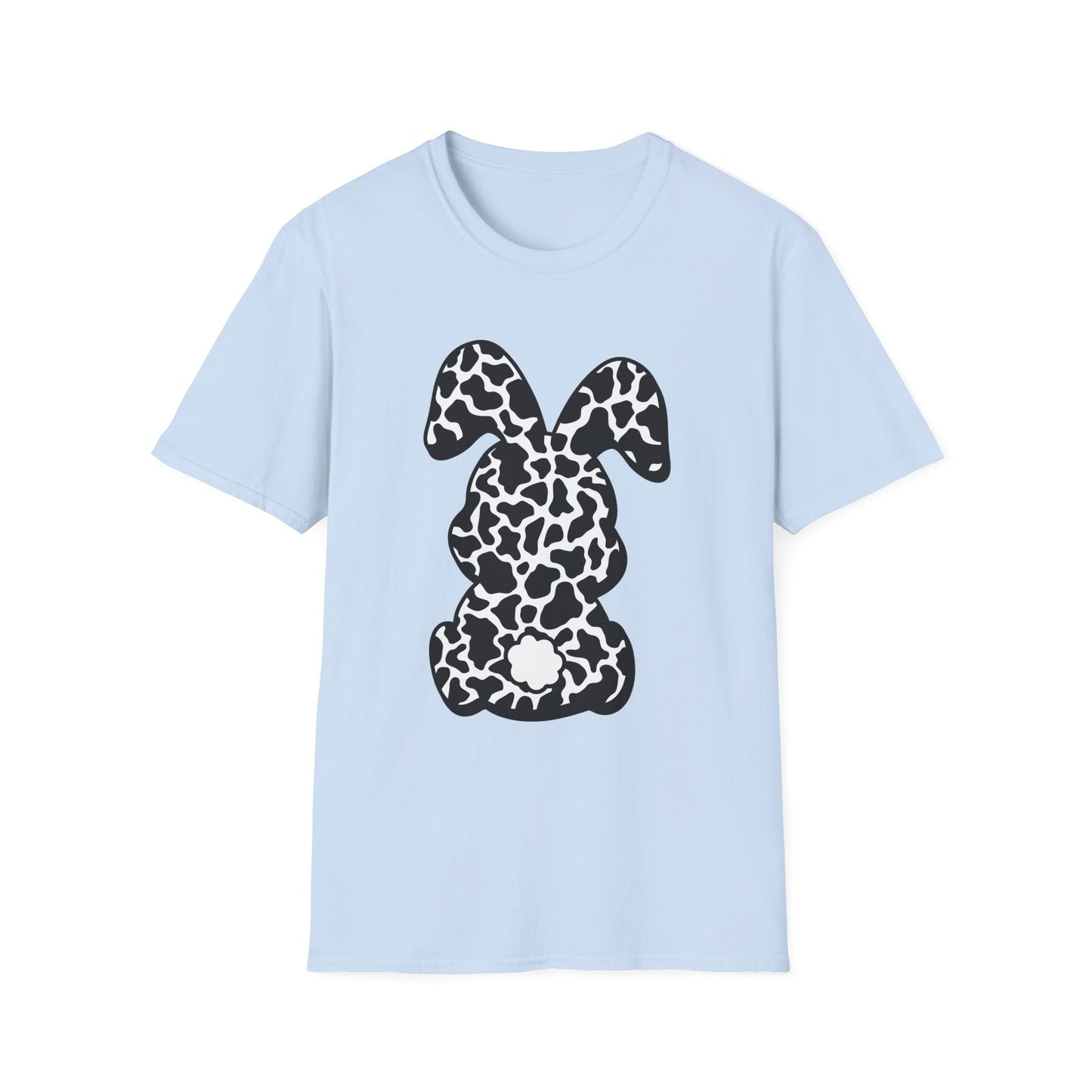 Cow Print Bunny T-Shirt — Easter Bunny Silhouette Tee