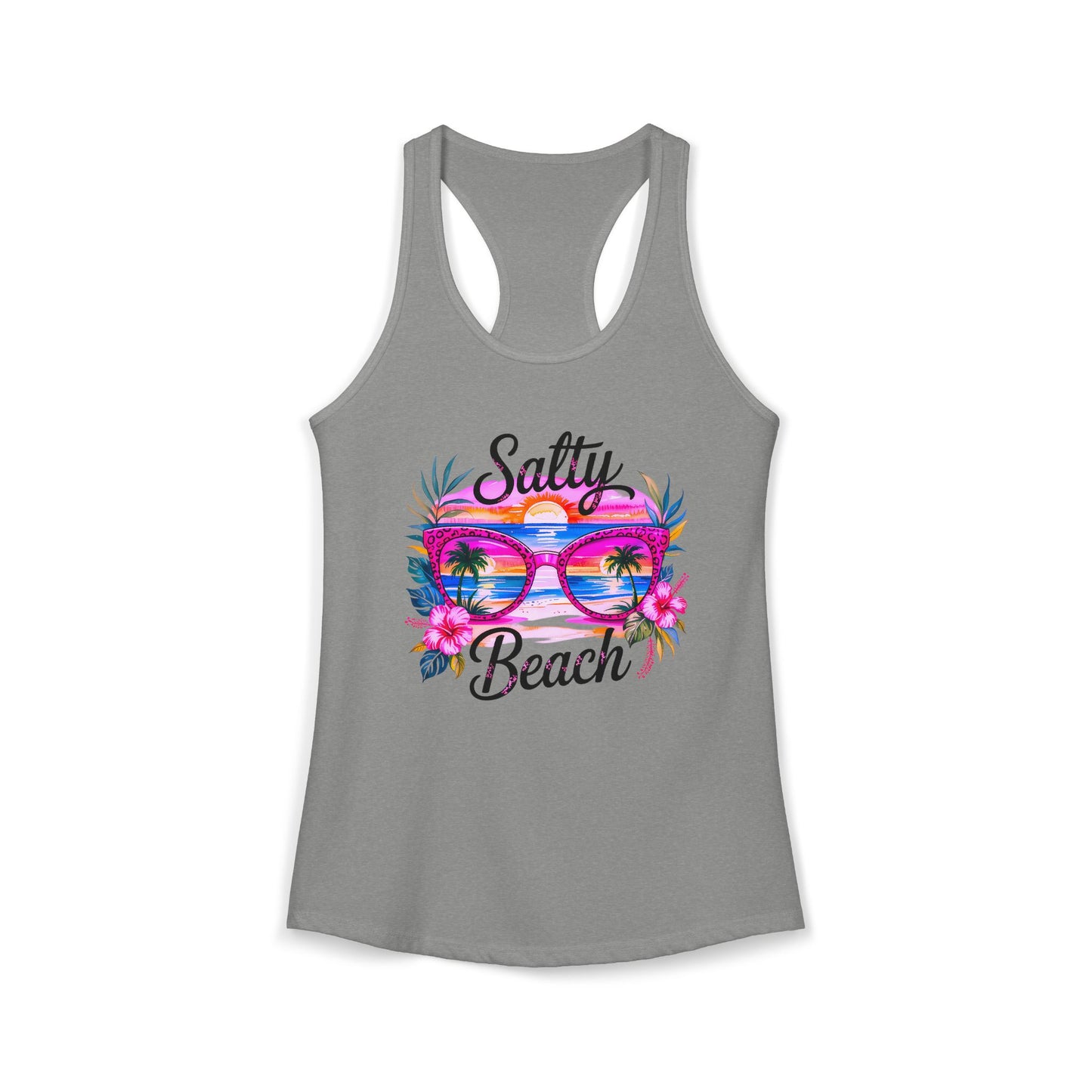 "Salty Beach"-Women's Ideal Racerback Tank