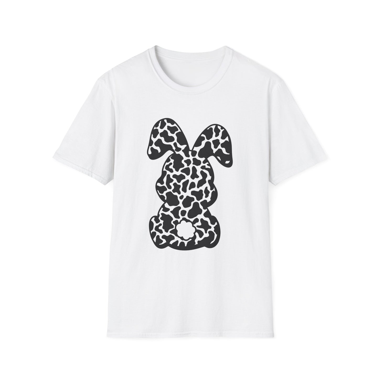 Cow Print Bunny T-Shirt — Easter Bunny Silhouette Tee