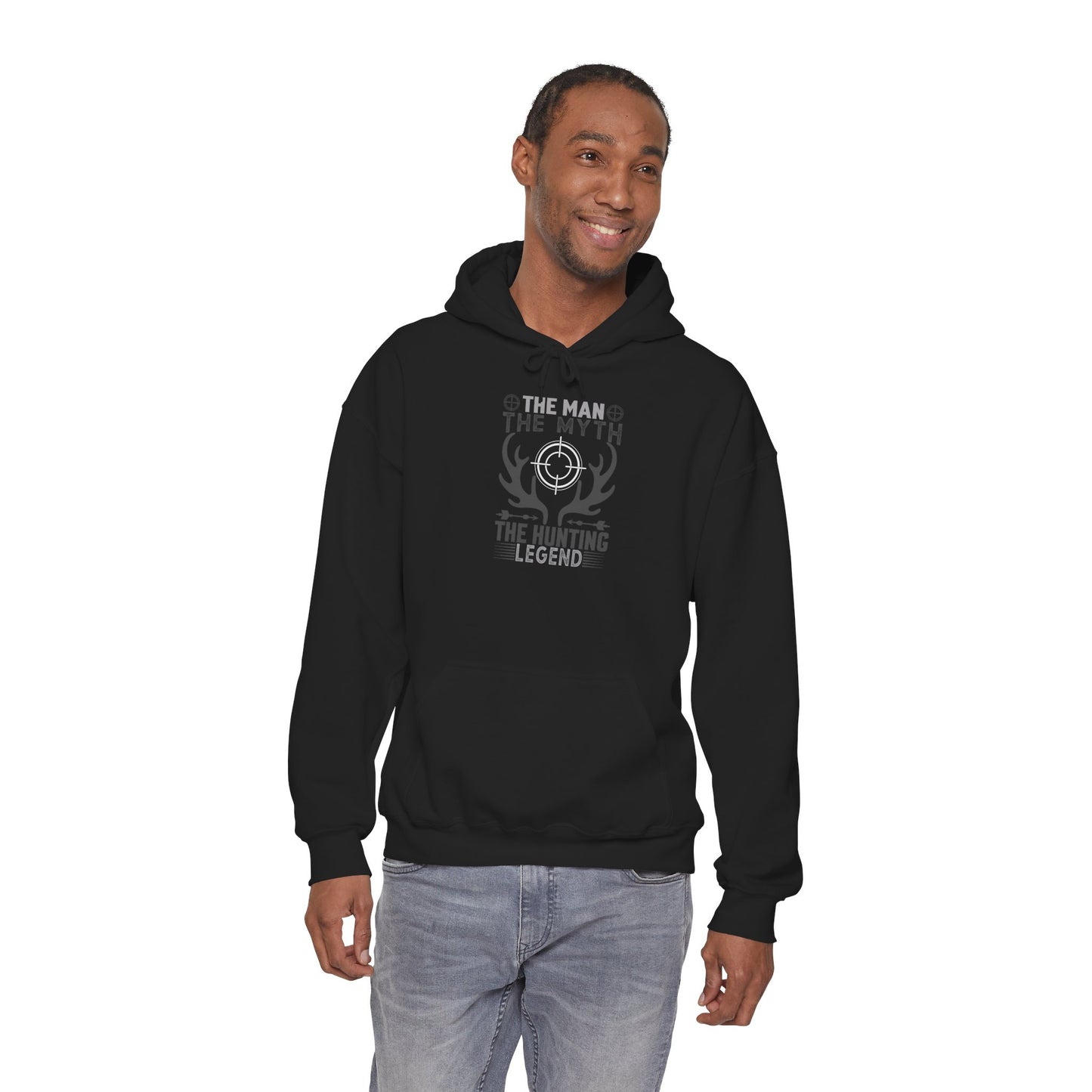 The Man, The Myth, The Legend Hoodie — Target & Antler Graphic Pullover