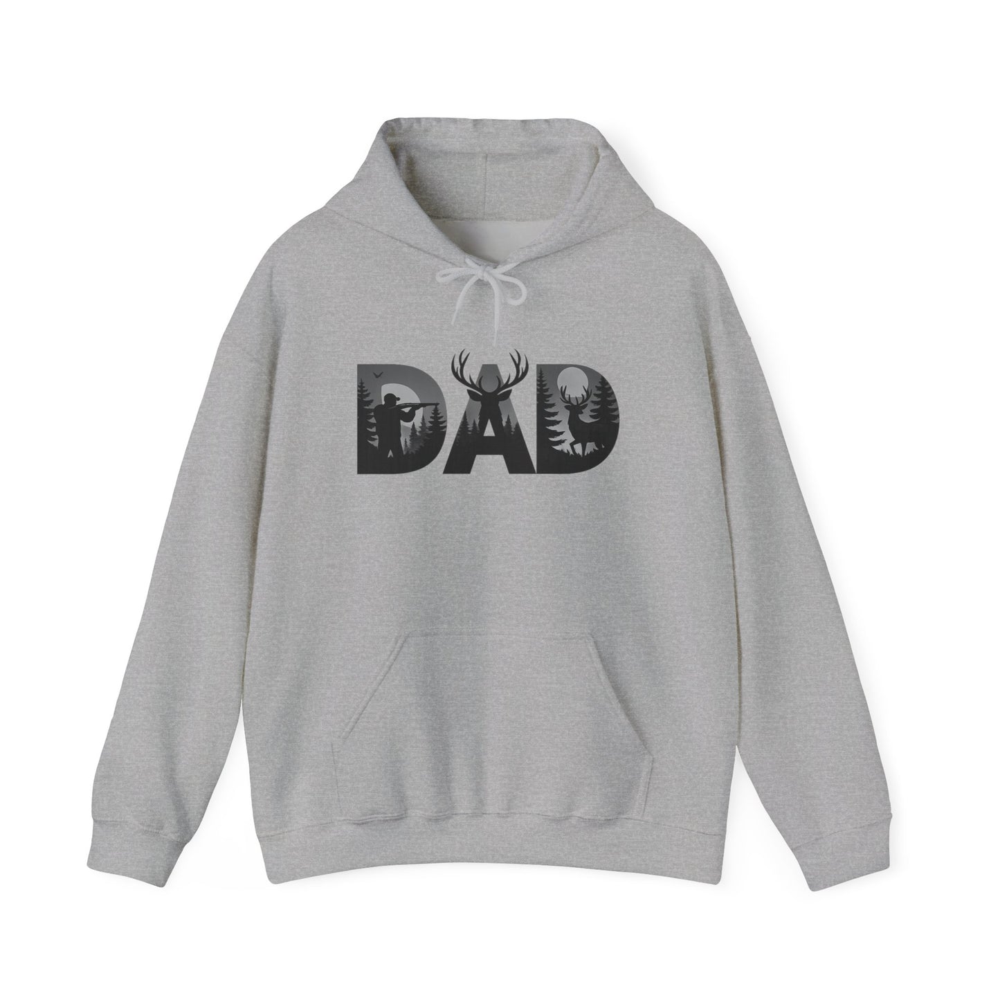 Dad Hunting Graphic Hoodie — Deer Silhouette Outdoorsman Father’s Day Sweatshirt