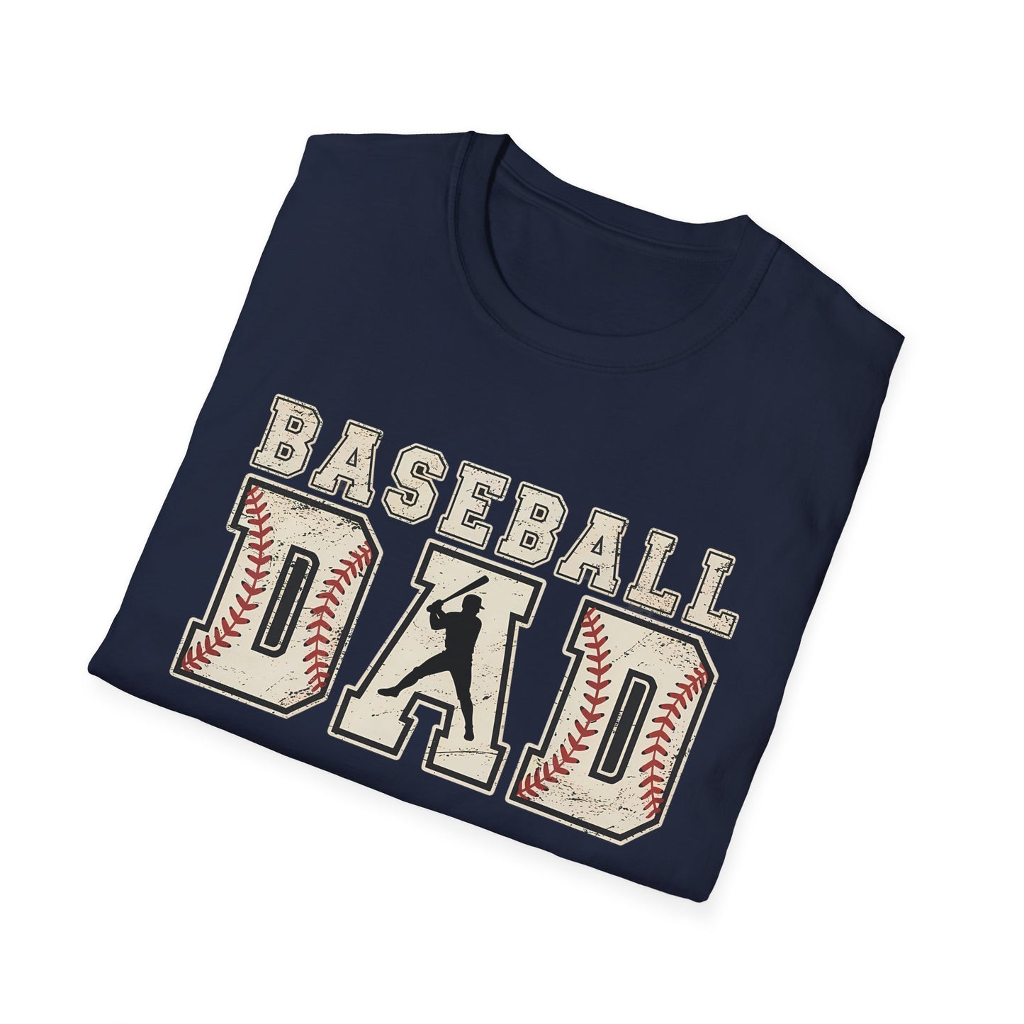 Baseball Dad T-Shirt — Vintage Stitch Sports Tee for Baseball Fathers