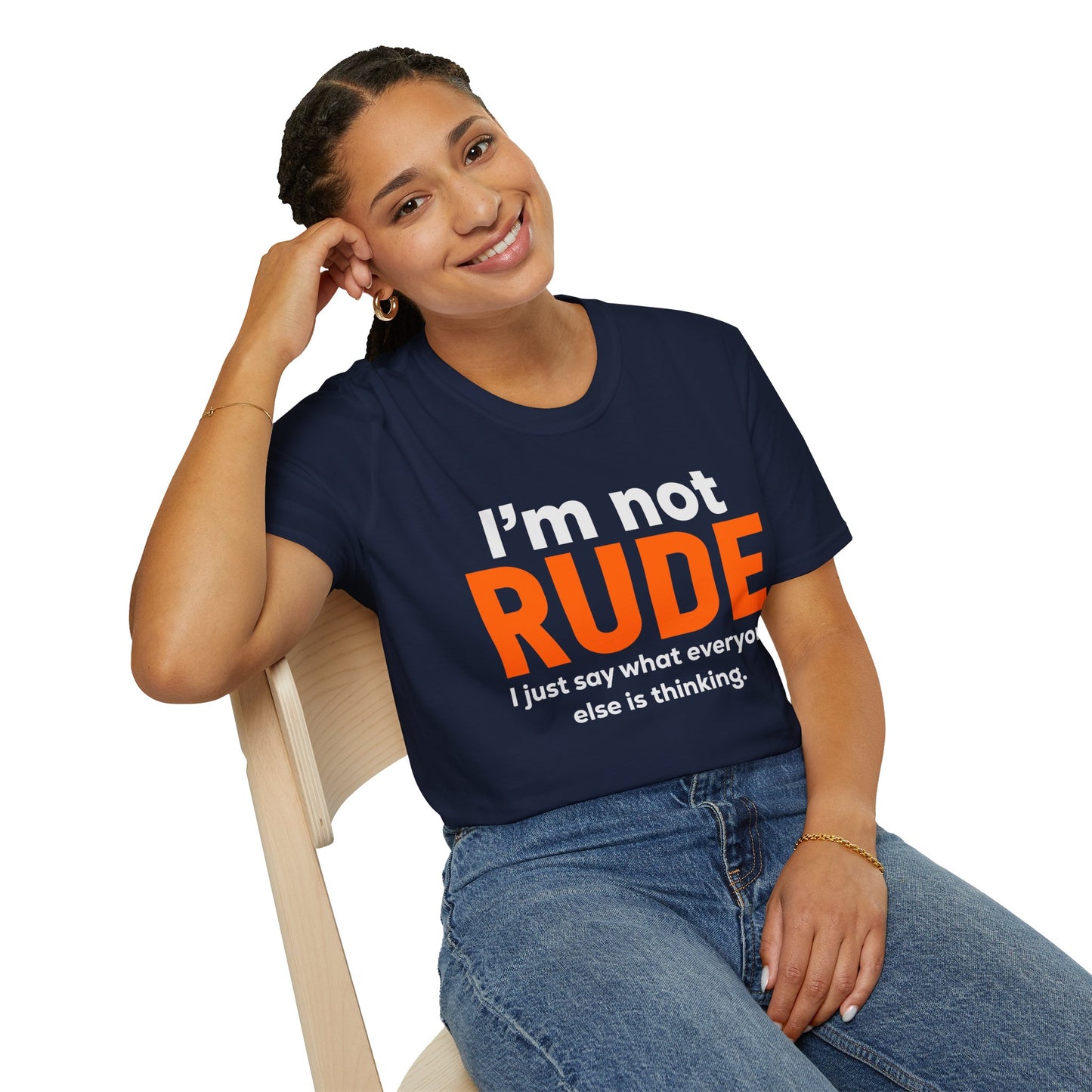 I'm Not RUDE Bold Text T-Shirt — Funny Sarcastic Graphic Tee