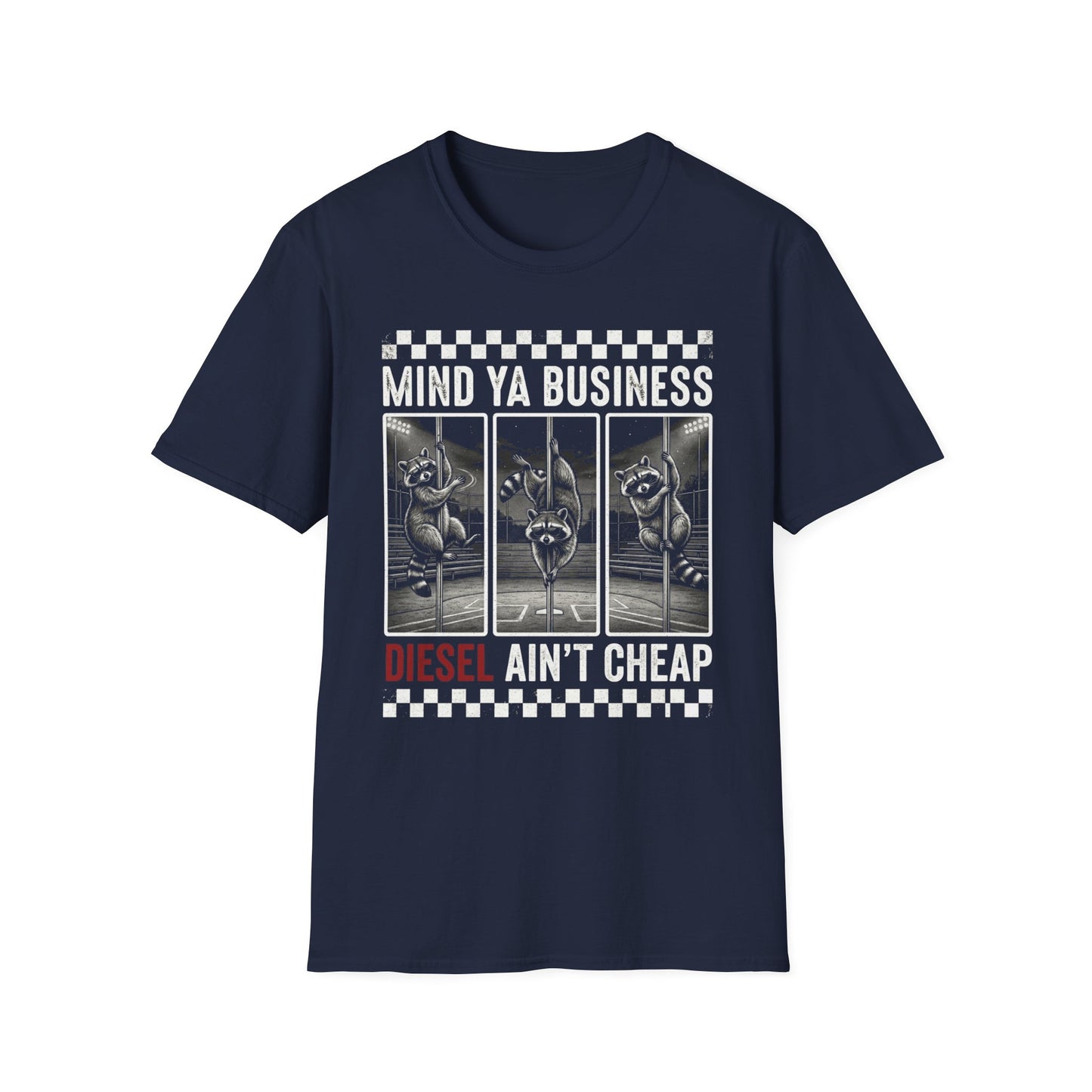 Mind Ya Business Diesel Shirt — Funny Raccoon Graphic Tee