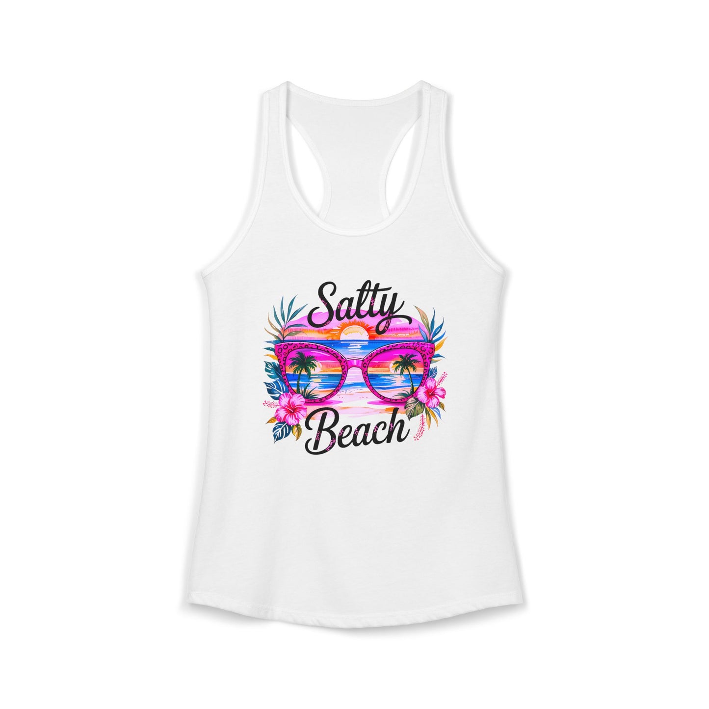 "Salty Beach"-Women's Ideal Racerback Tank