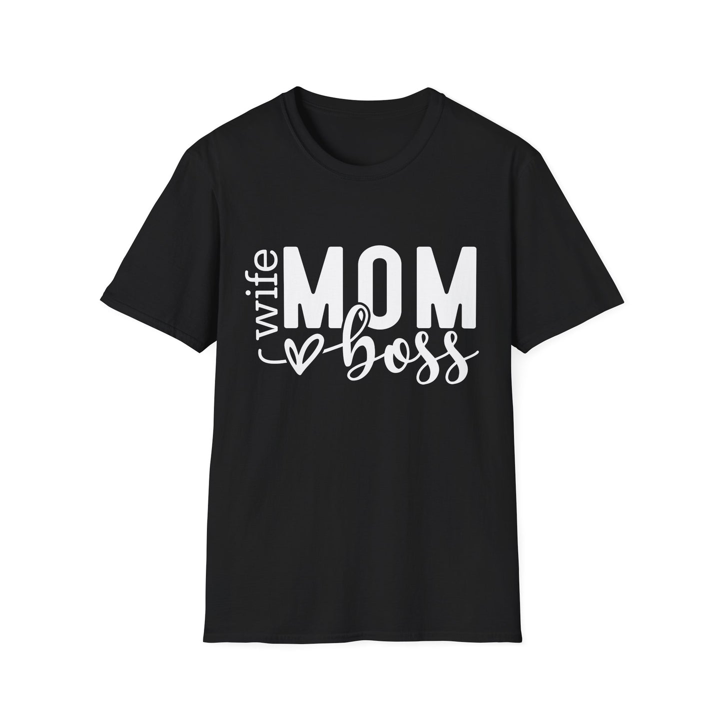 Mom Boss Wife T-Shirt – Funny Mom Life Graphic Tee, Mother's Day Gift