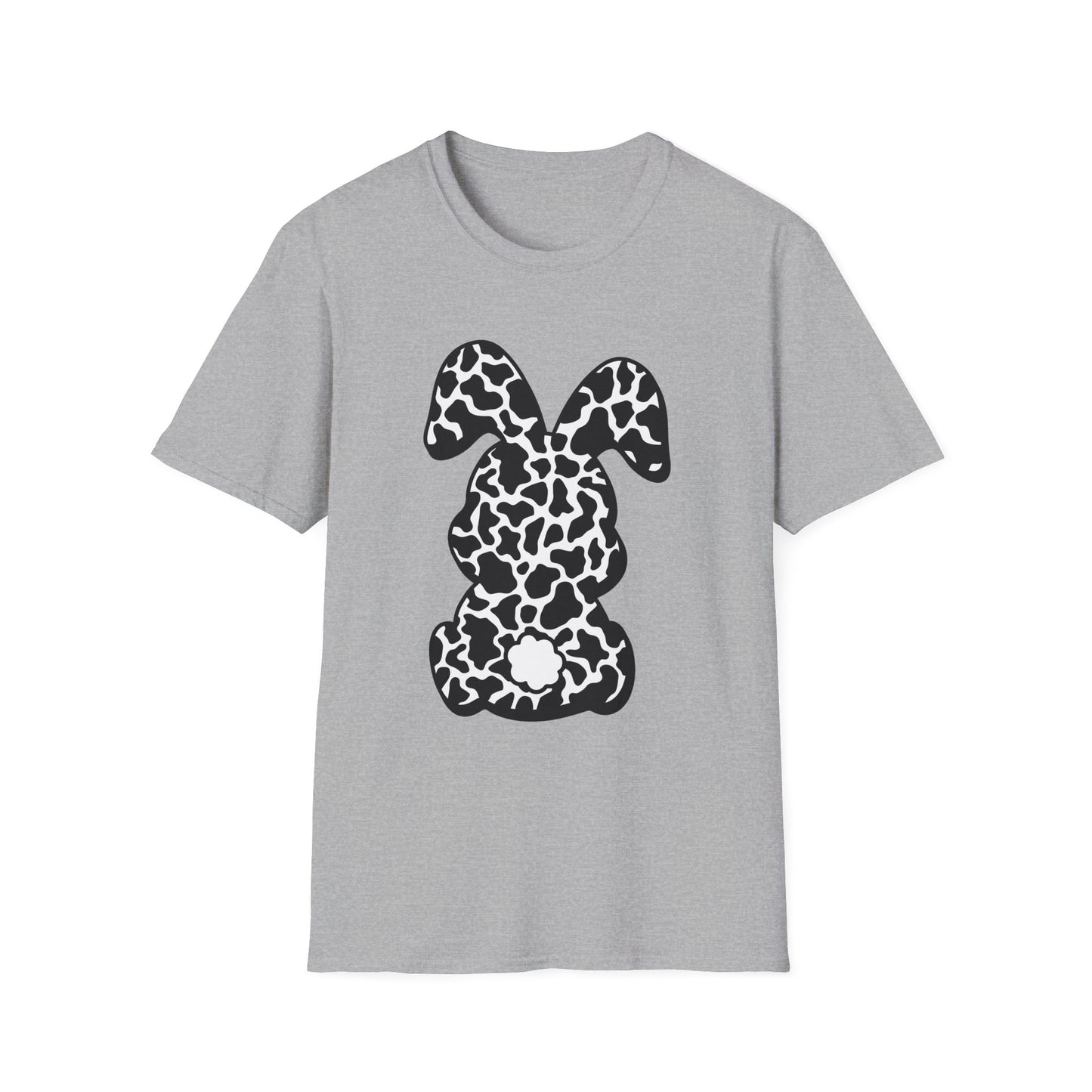 Cow Print Bunny T-Shirt — Easter Bunny Silhouette Tee