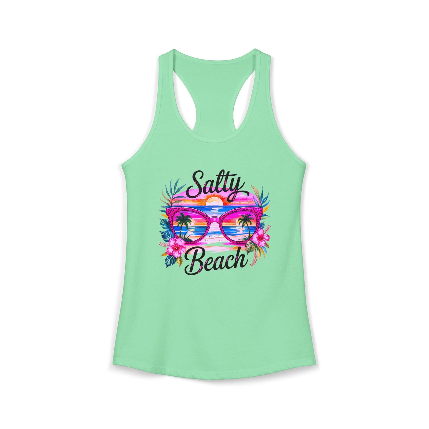 "Salty Beach"-Women's Ideal Racerback Tank