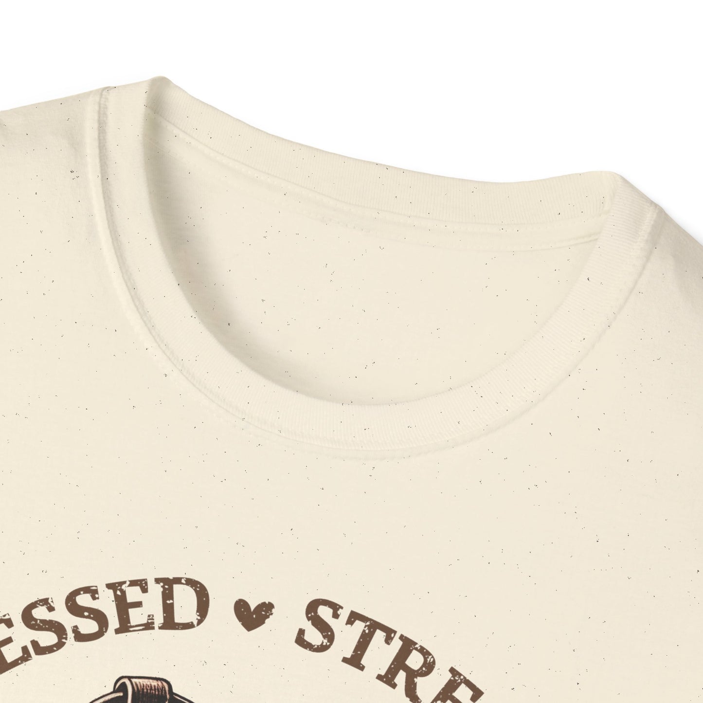 Blessed Stressed and Cowboy Obsessed T-Shirt — Western Cowboy Boots Graphic Tee