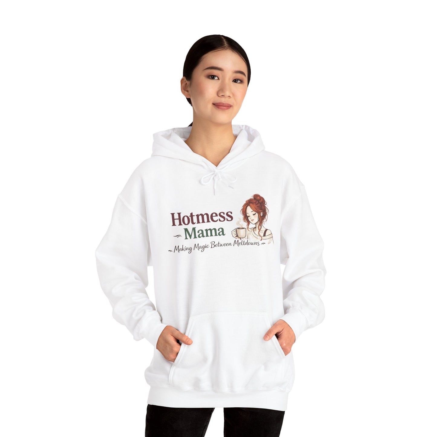 Hotmess Mama Hoodie — 'Making Magic Between Meltdowns' Cozy Mom Sweatshirt