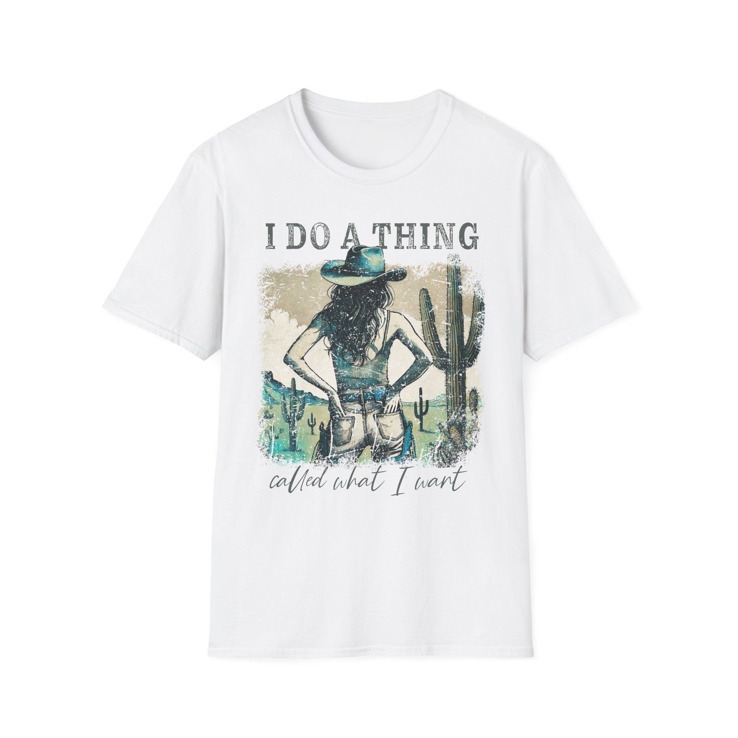 I Do A Thing Western Graphic T‑Shirt — Desert Cowgirl Cactus Tee