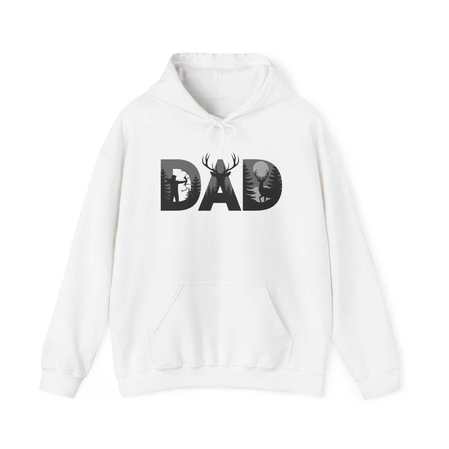 Dad Deer Silhouette Hoodie – Rustic Hunting Father’s Day Sweatshirt