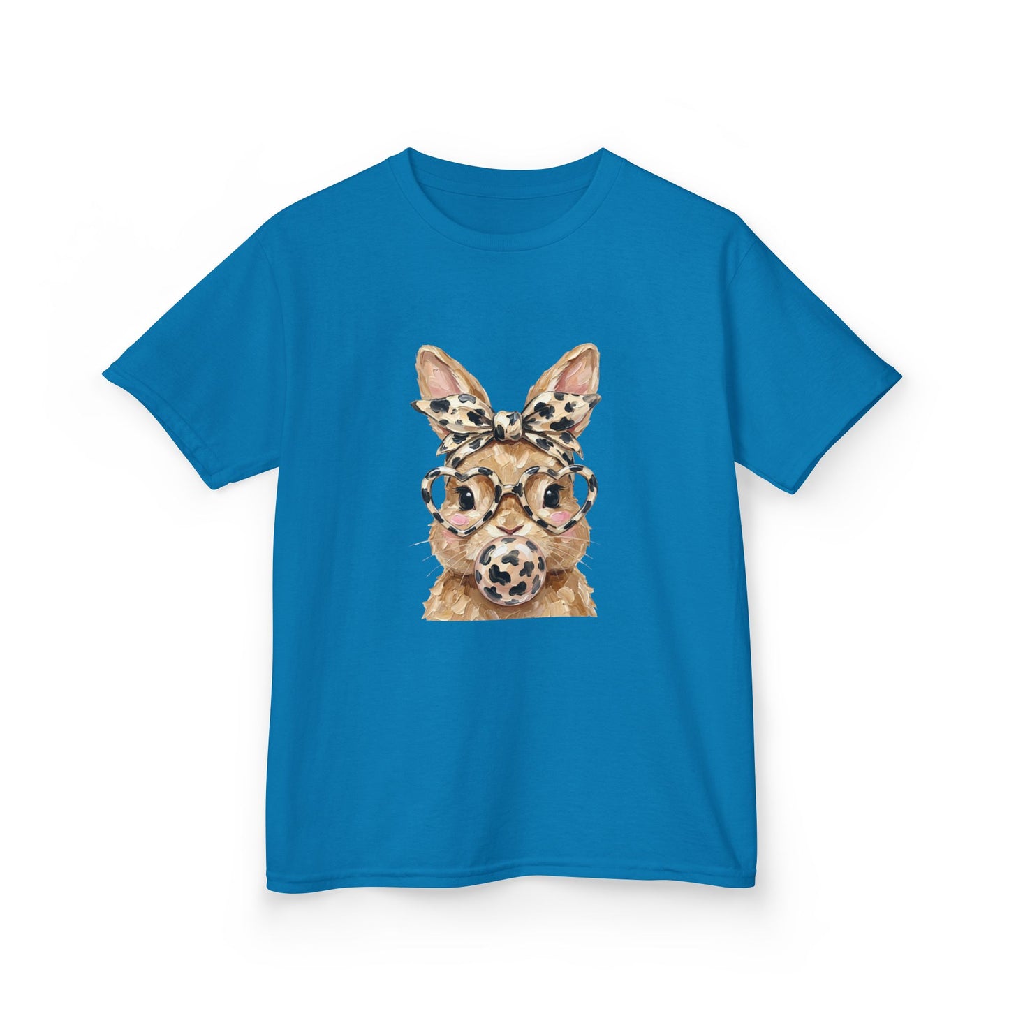 Kids Leopard Bunny Tee — Cute Animal Face Graphic Shirt