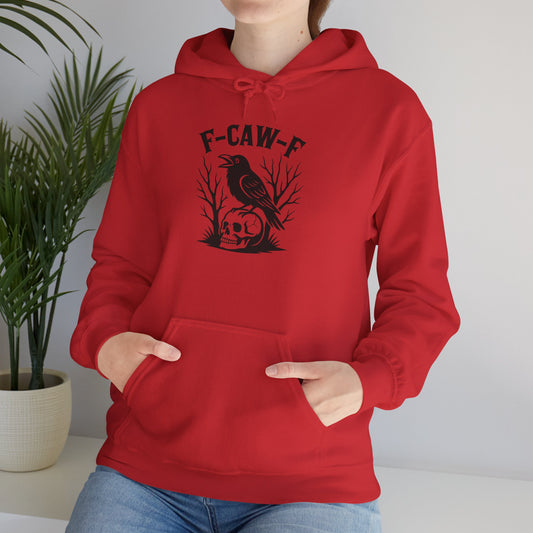Raven Skull Hoodie – F-CAW-F Gothic Raven Skull Graphic Sweatshirt