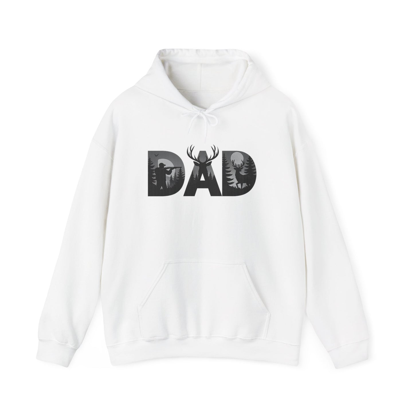 Dad Hunting Graphic Hoodie — Deer Silhouette Outdoorsman Father’s Day Sweatshirt