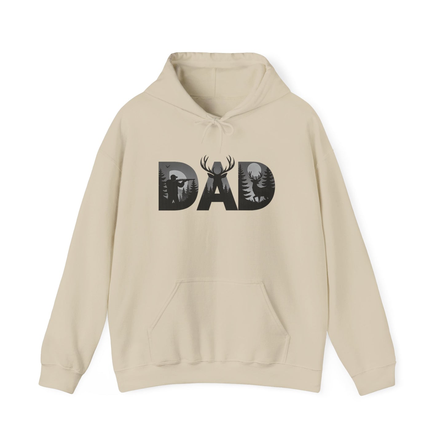 Dad Hunting Graphic Hoodie — Deer Silhouette Outdoorsman Father’s Day Sweatshirt
