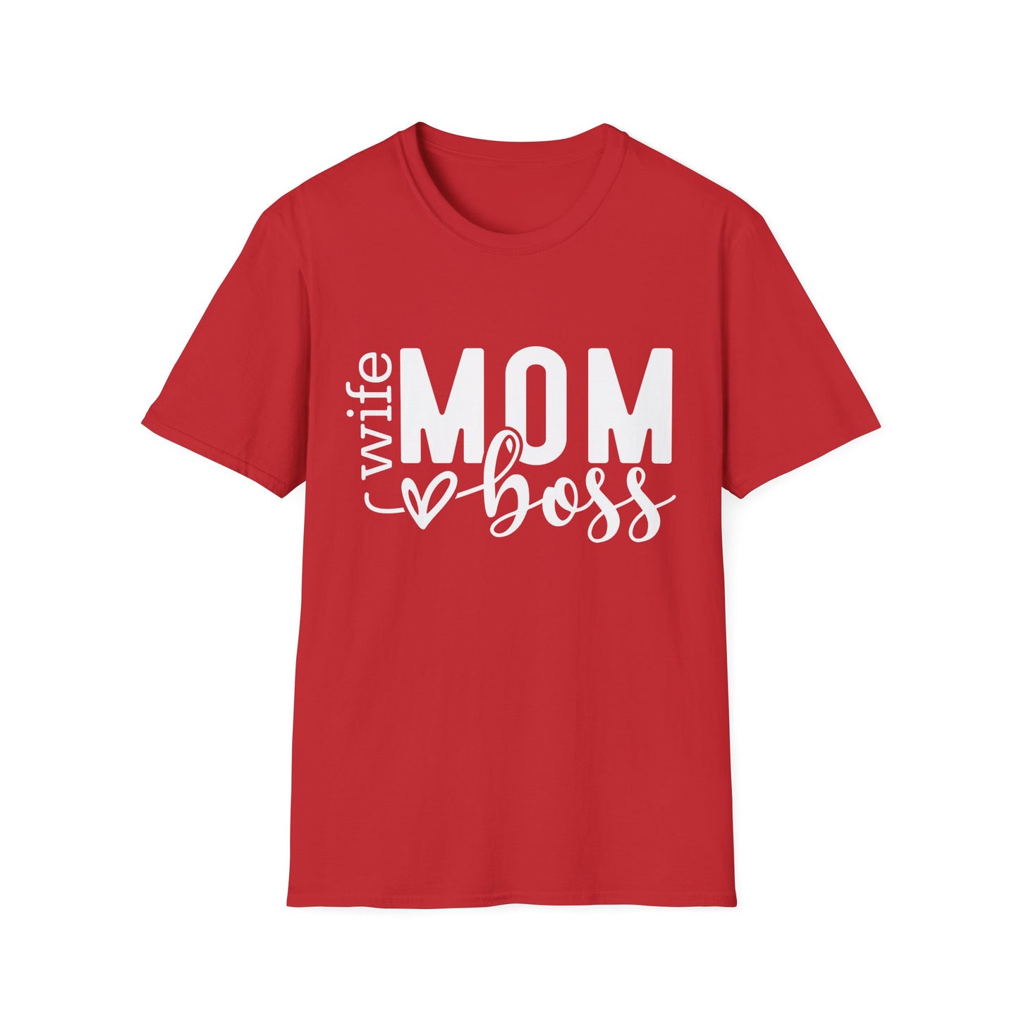 Mom Boss Wife T-Shirt – Funny Mom Life Graphic Tee, Mother's Day Gift