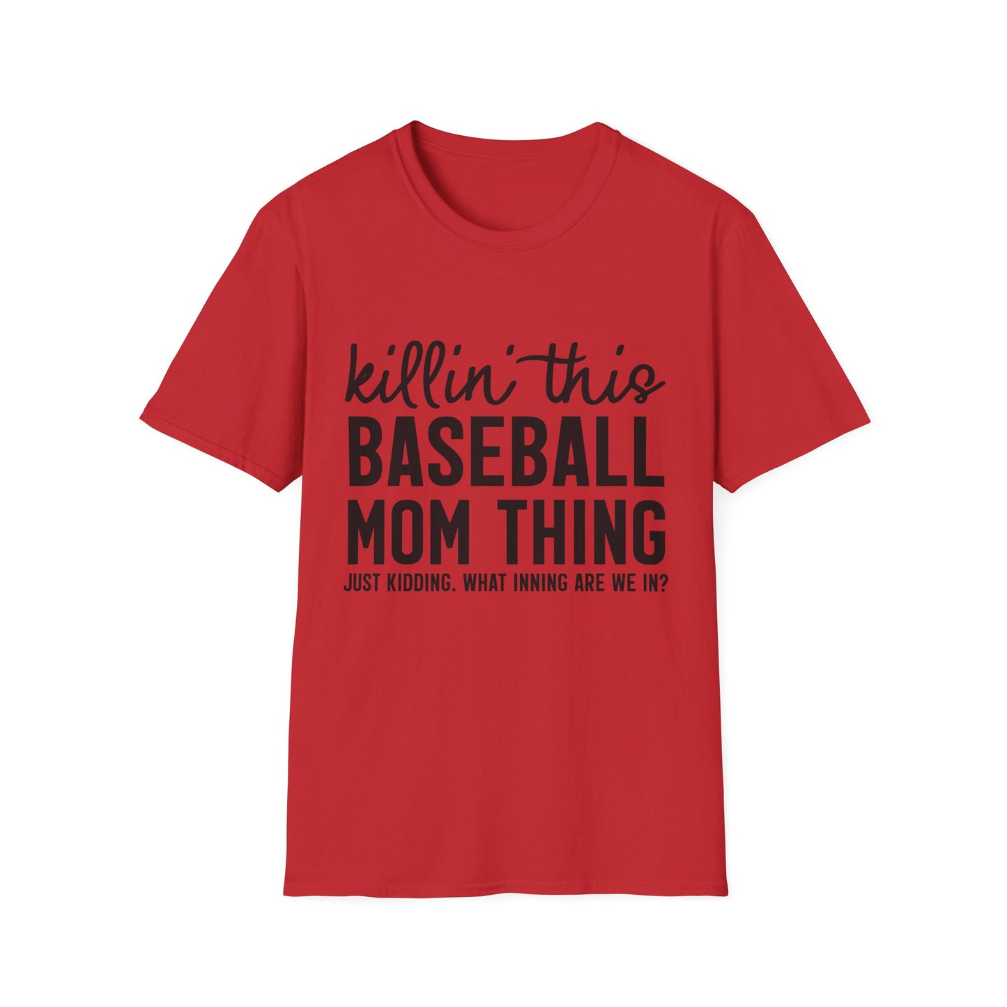 Baseball Mom T‑Shirt – "Killin' This Baseball Mom Thing" Graphic Tee