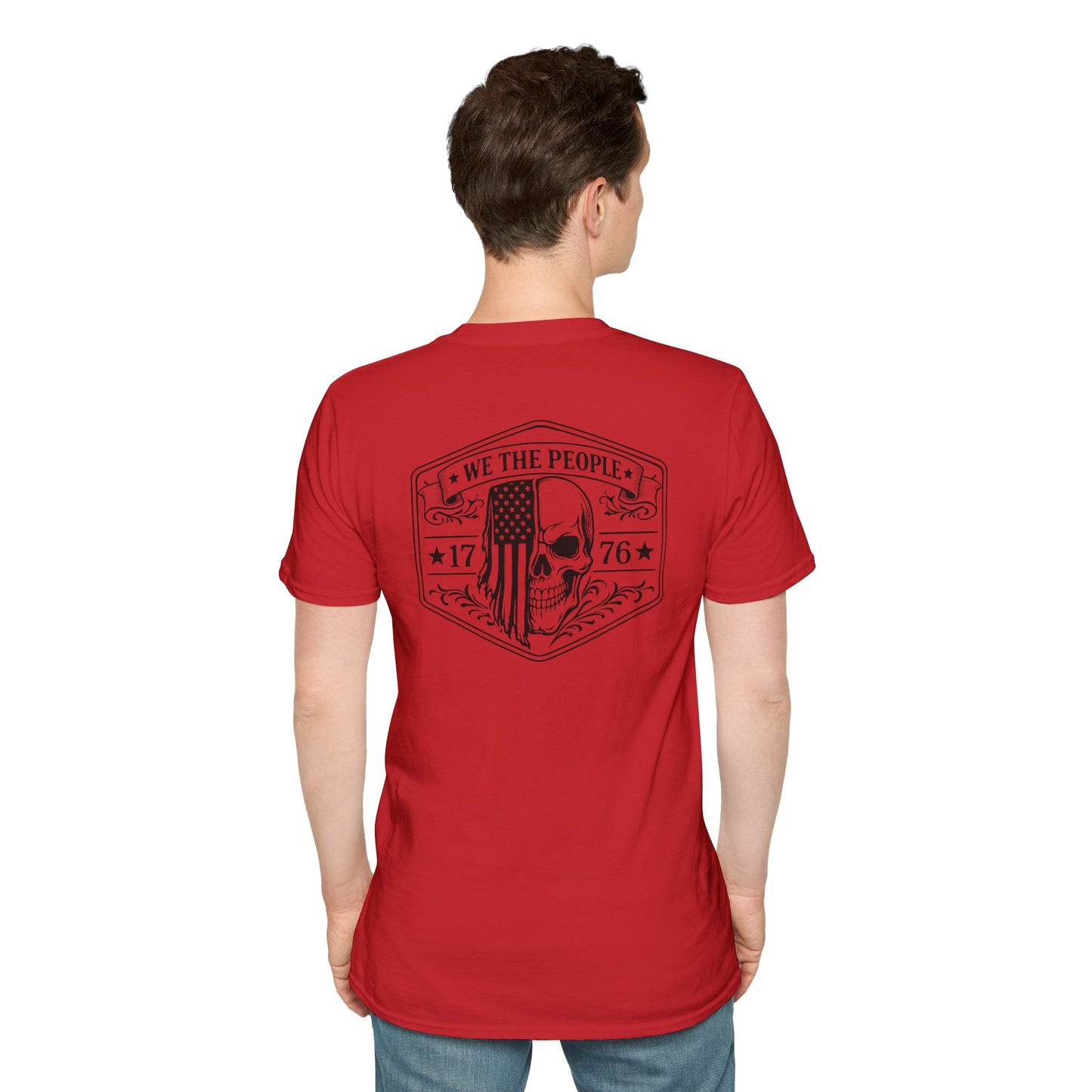 T-Shirt — “We The People” Skull Flag 1776 Patriotic Graphic Tee
