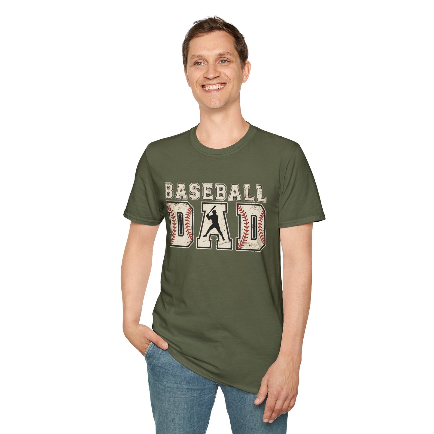 Baseball Dad T-Shirt — Vintage Stitch Sports Tee for Baseball Fathers