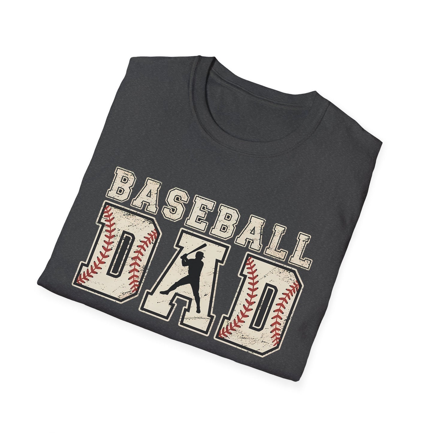 Baseball Dad T-Shirt — Vintage Stitch Sports Tee for Baseball Fathers