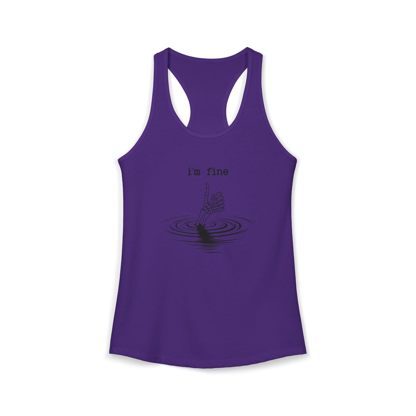 'I'm Fine" -Women's Ideal Racerback Tank
