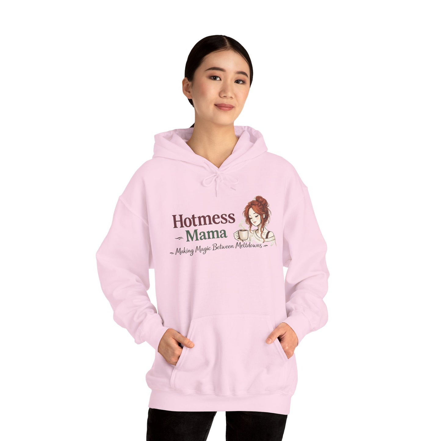 Hotmess Mama Hoodie — 'Making Magic Between Meltdowns' Cozy Mom Sweatshirt