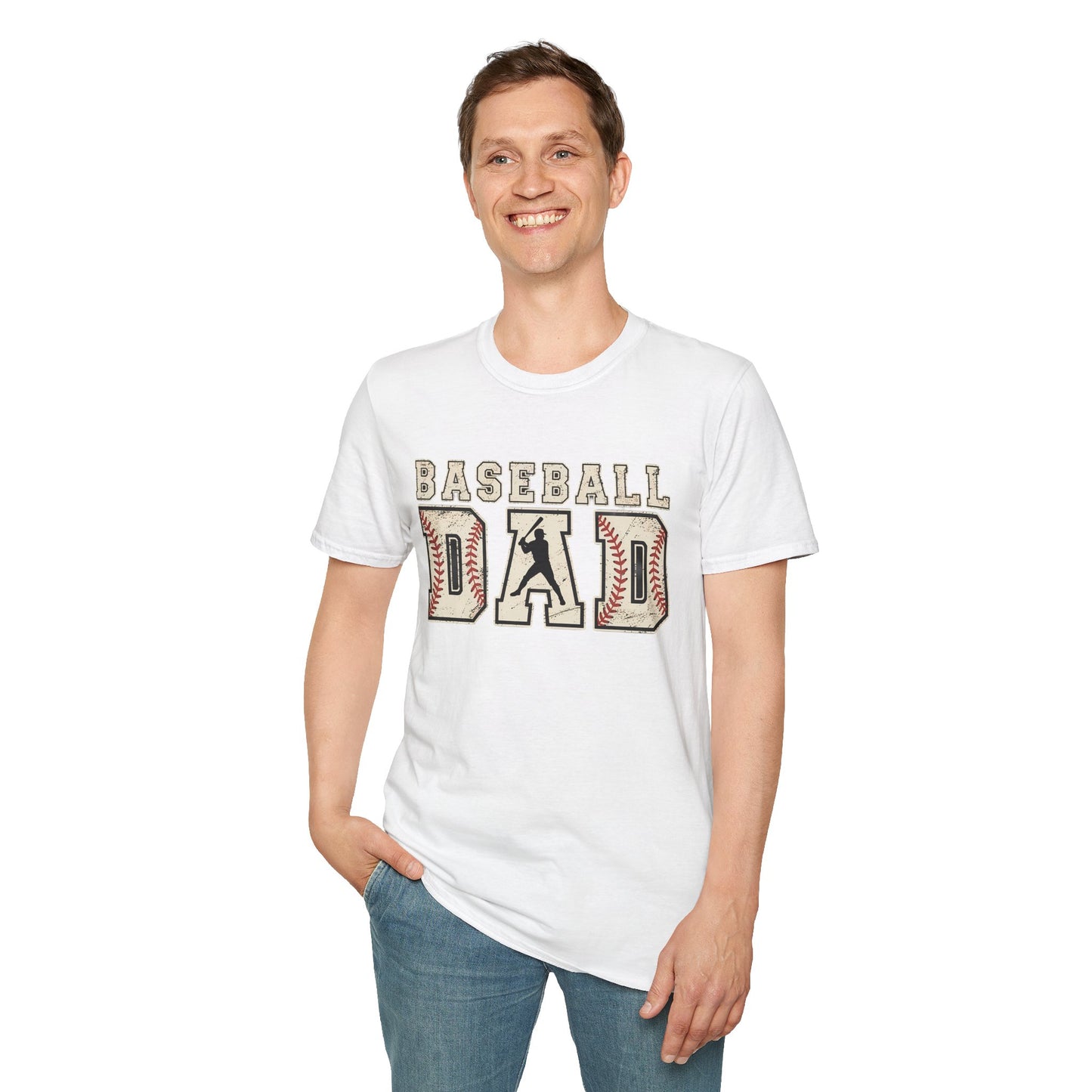 Baseball Dad T-Shirt — Vintage Stitch Sports Tee for Baseball Fathers
