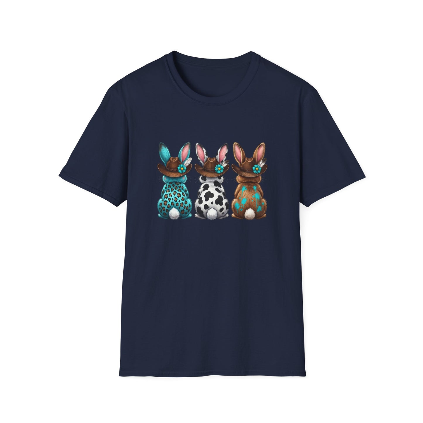Easter Trio Bunny T-Shirt — Cute Patterned Rabbits Spring Tee