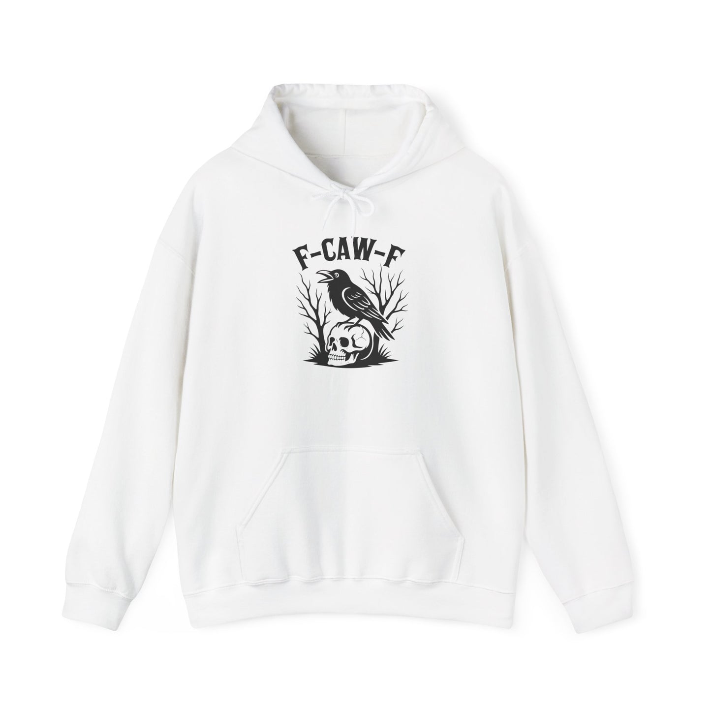 Raven Skull Hoodie – F-CAW-F Gothic Raven Skull Graphic Sweatshirt