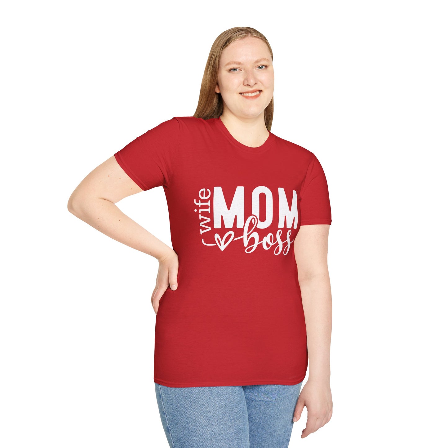 Mom Boss Wife T-Shirt – Funny Mom Life Graphic Tee, Mother's Day Gift