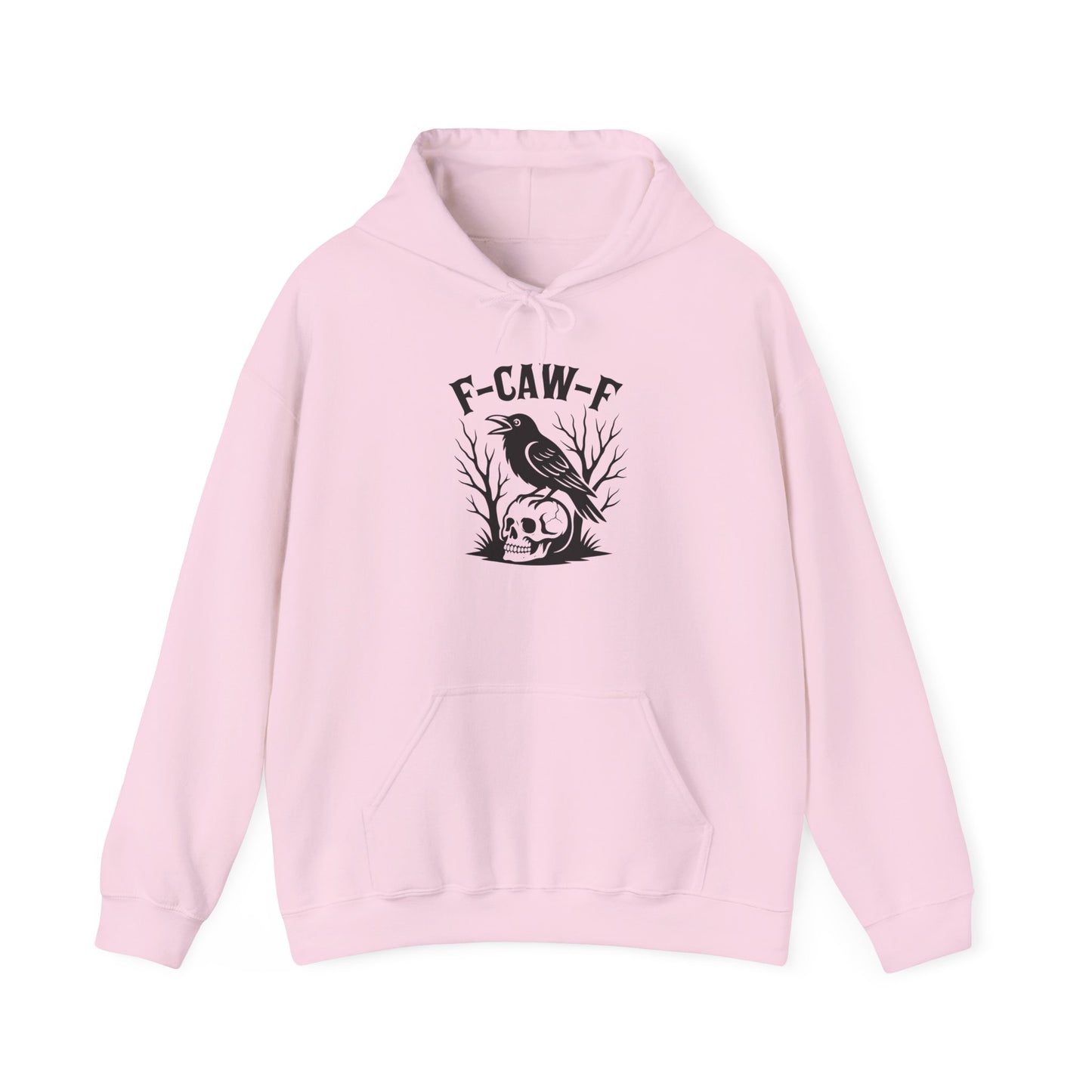Raven Skull Hoodie – F-CAW-F Gothic Raven Skull Graphic Sweatshirt