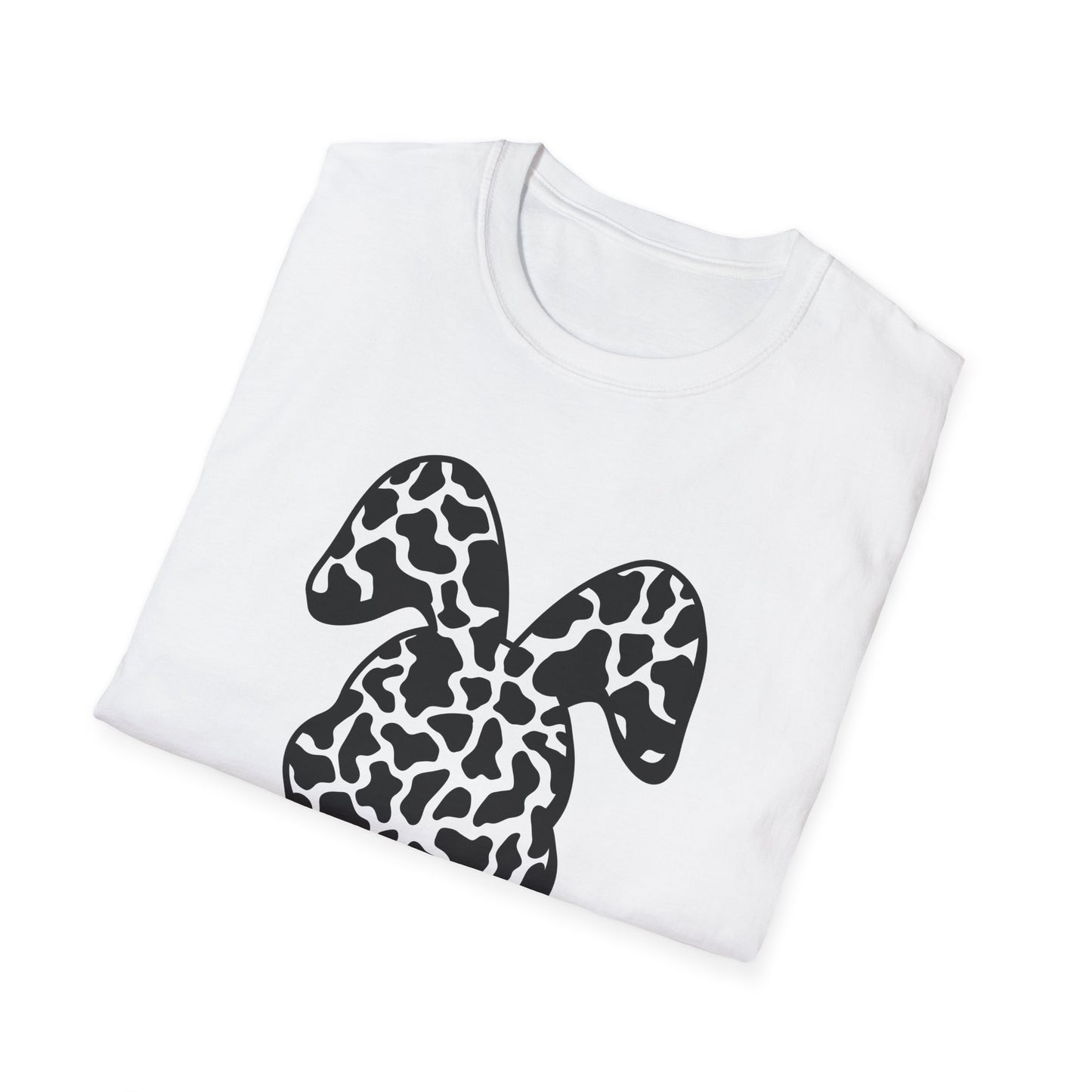 Cow Print Bunny T-Shirt — Easter Bunny Silhouette Tee