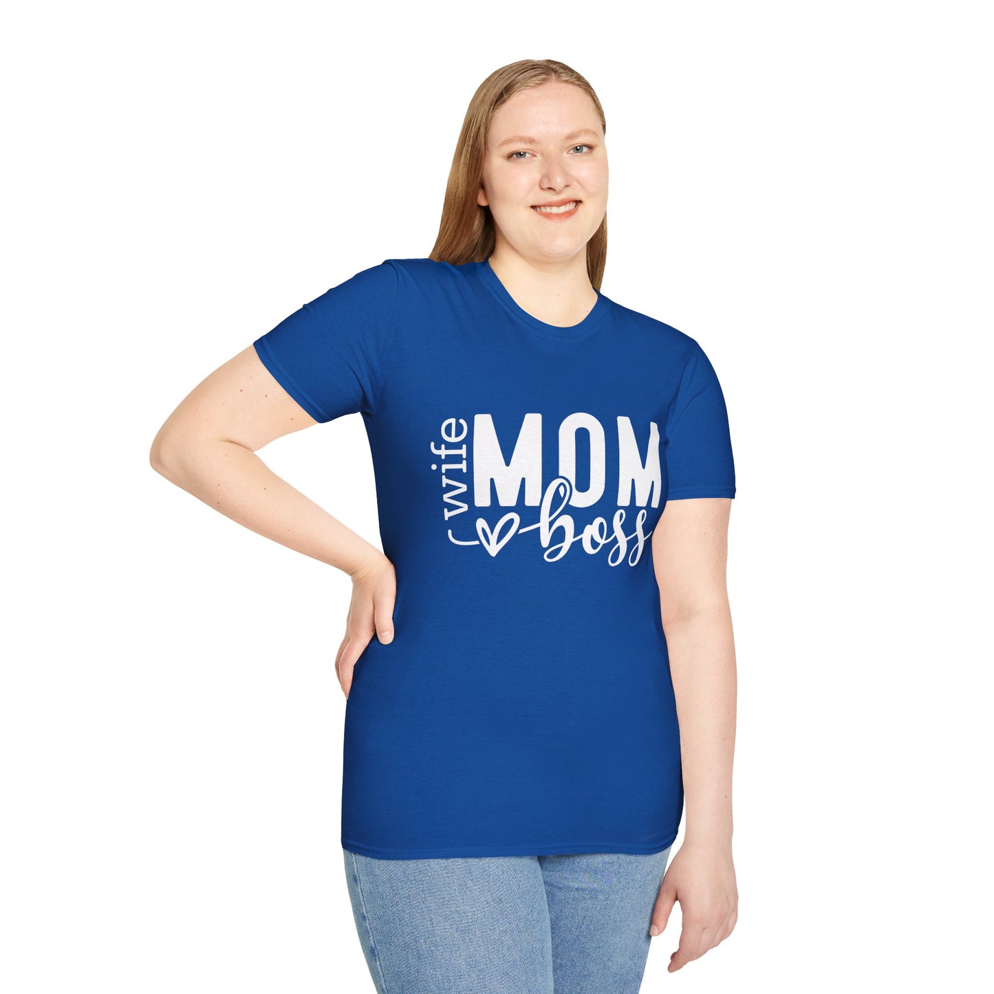 Mom Boss Wife T-Shirt – Funny Mom Life Graphic Tee, Mother's Day Gift