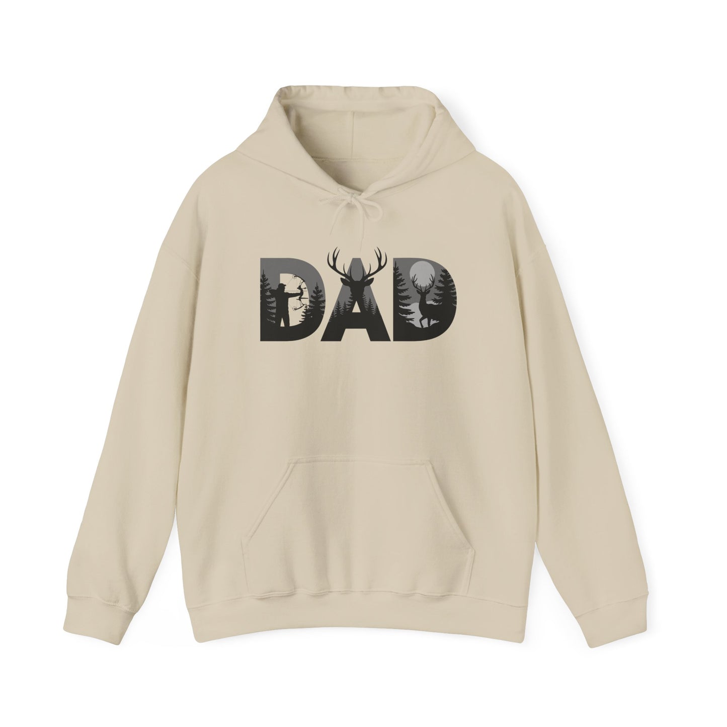 Dad Deer Silhouette Hoodie – Rustic Hunting Father’s Day Sweatshirt