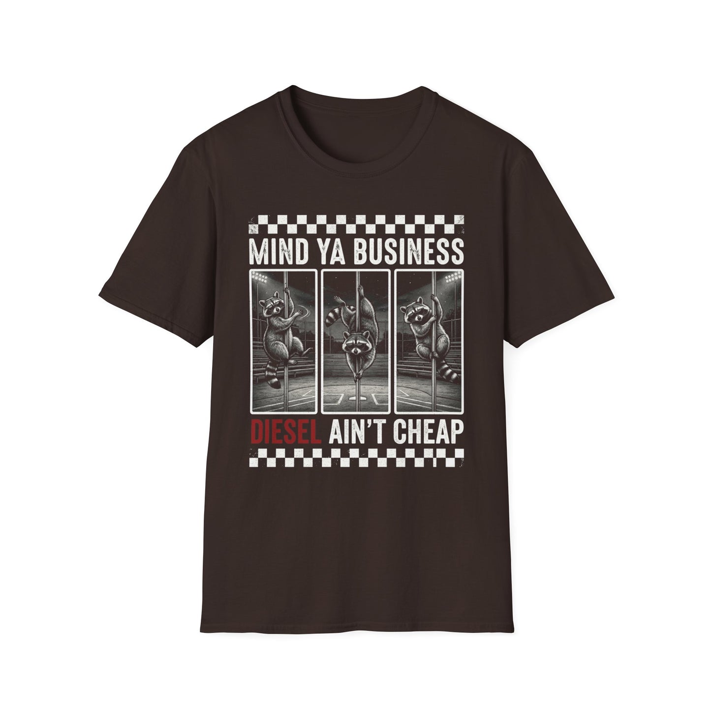 Mind Ya Business Diesel Shirt — Funny Raccoon Graphic Tee